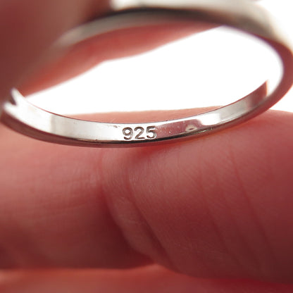 925 Sterling Silver Vintage Treble Clef Ring Size 8