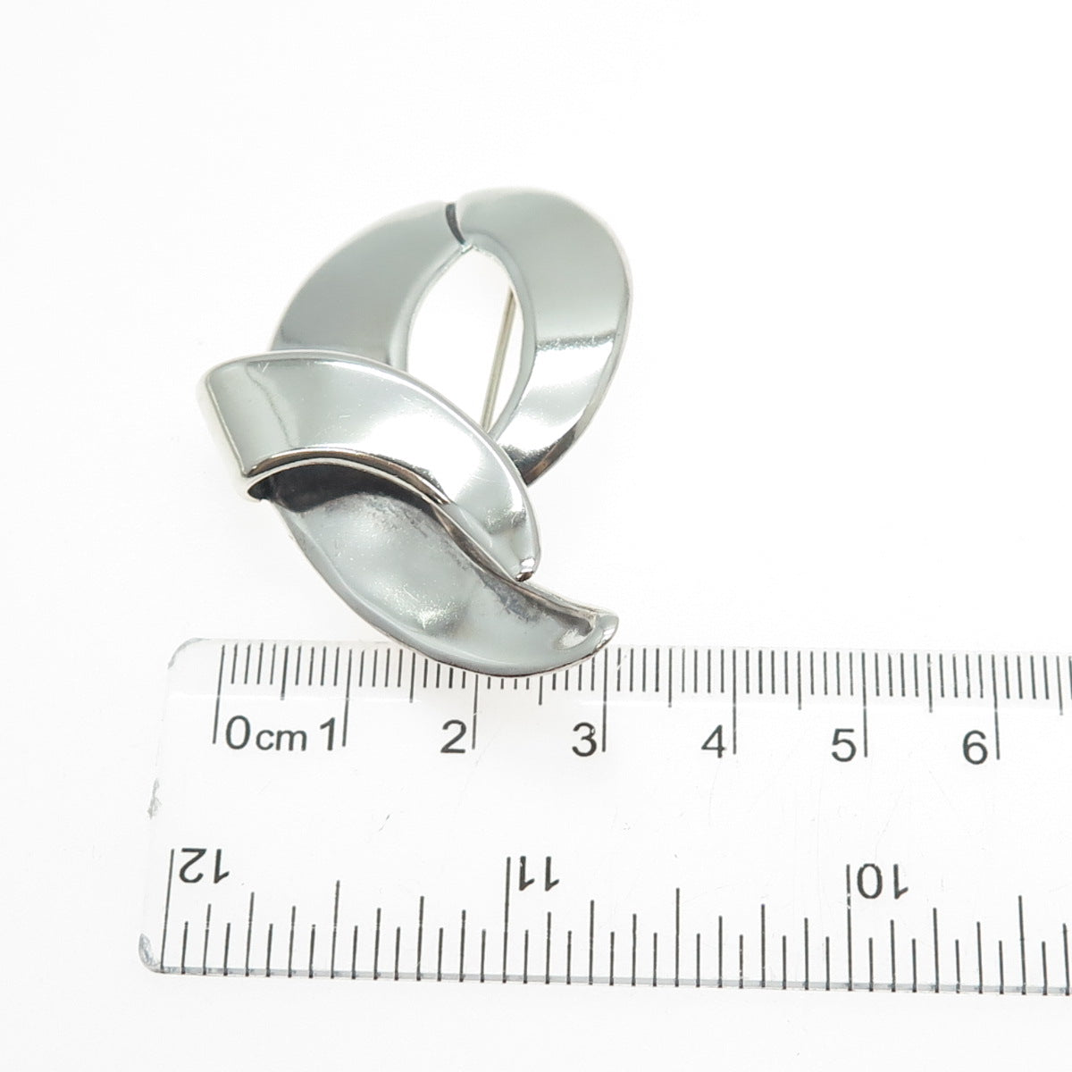 925 Sterling Silver Vintage Mexico Modernist Pin Brooch