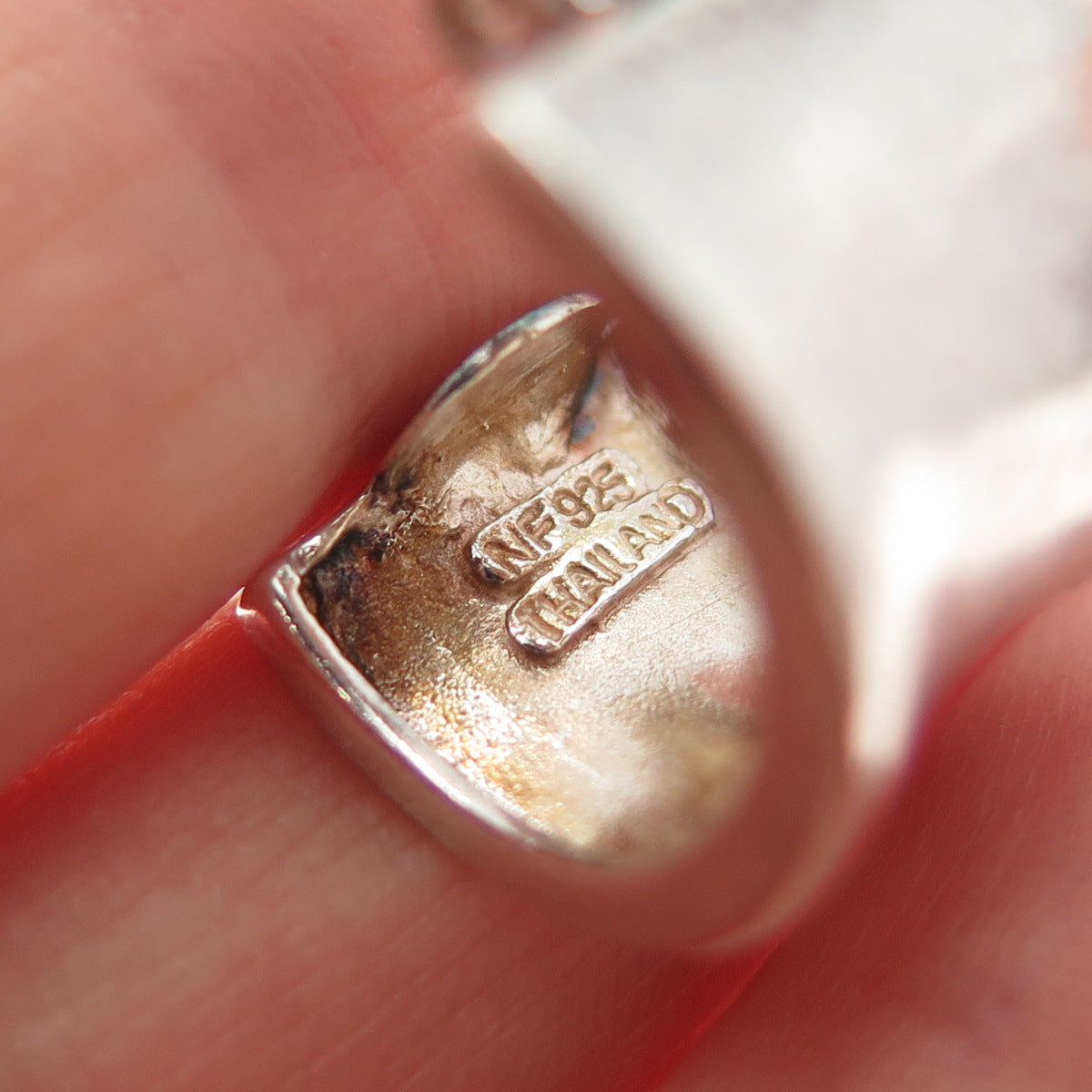 CHAPAL ZENRAY 925 Sterling Silver Vintage Modernist Half Hoop Clip On Earrings