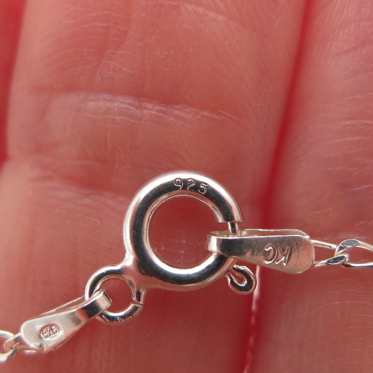 925 Sterling Silver Italy Curb Chain Necklace 18"