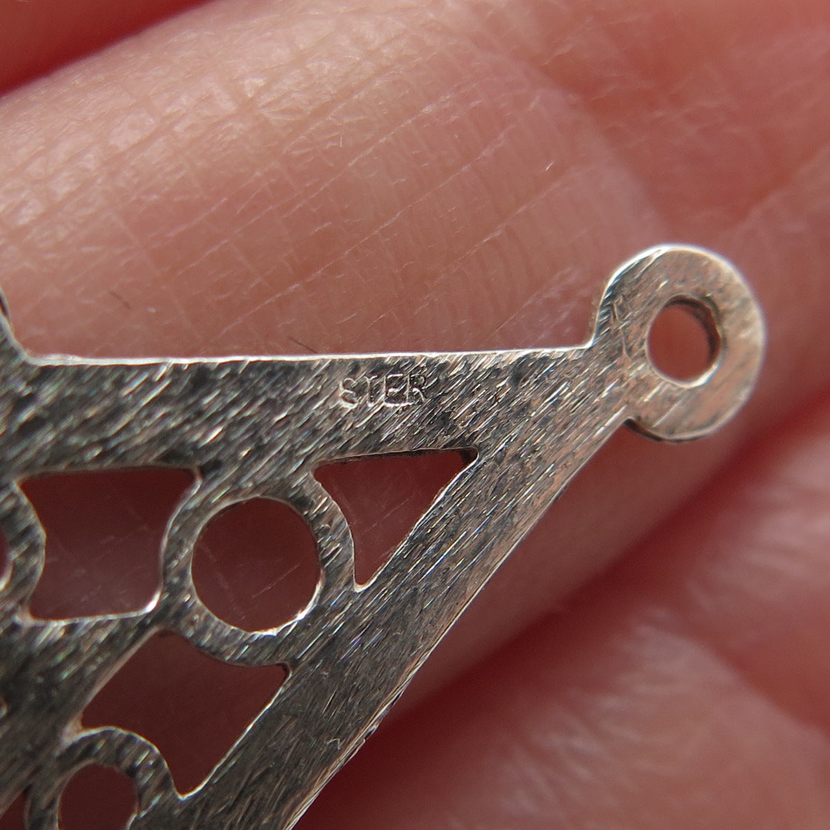 925 Sterling Silver Vintage Star of David Charm Pendant