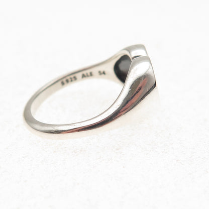 Pandora 925 Sterling Silver Round-Cut C Z Heart Signet Ring Size 7