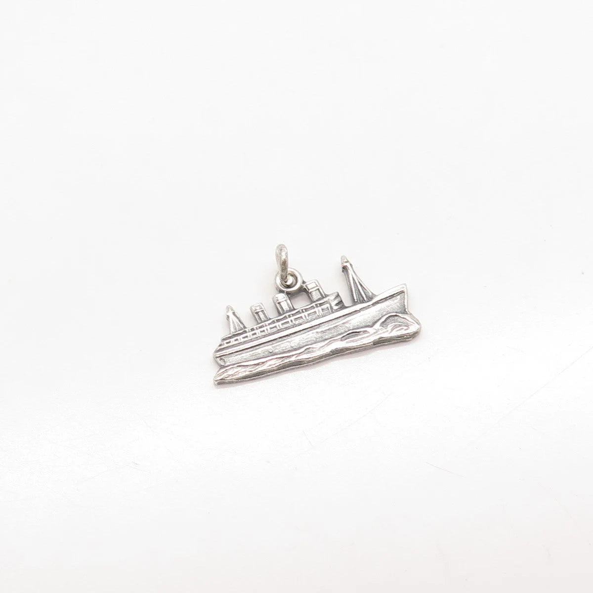 925 Sterling Silver Vintage Uncas Liner Ship Charm Pendant