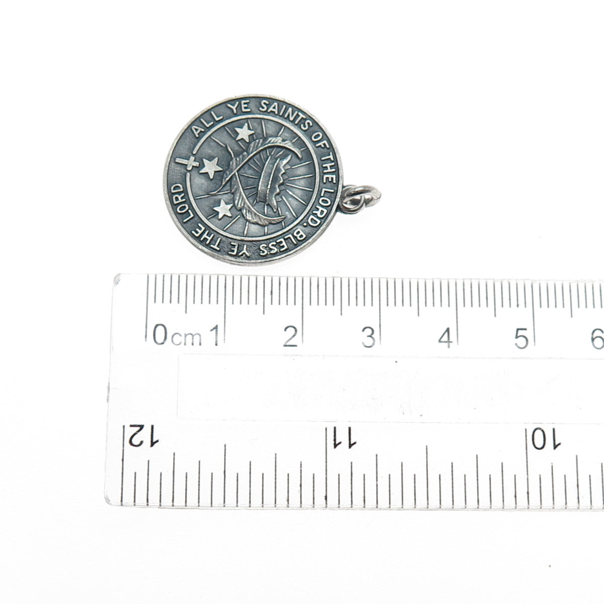 E. Christopher & Sons Sterling Silver Vintage Episcopal Emergency Charm Pendant