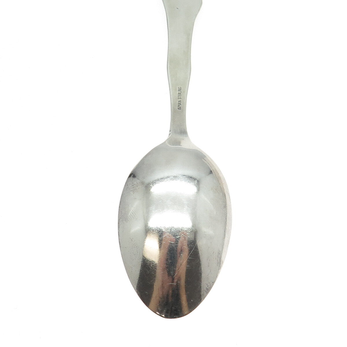 J.T. INMAN 925 Sterling Silver Antique Louisiana States & Cities Tea Spoon