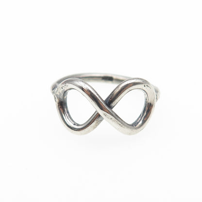 925 Sterling Silver Vintage Infinity Ring Size 5.75