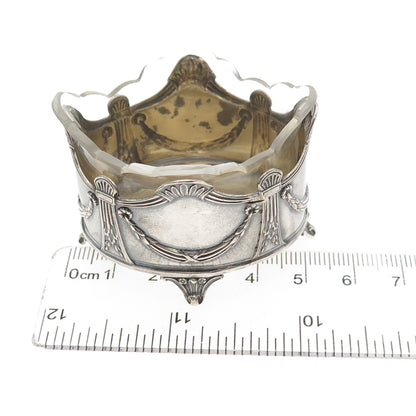 Vladimir Morozov 84 Silver Antique Victorian European Glass Salt Cellar