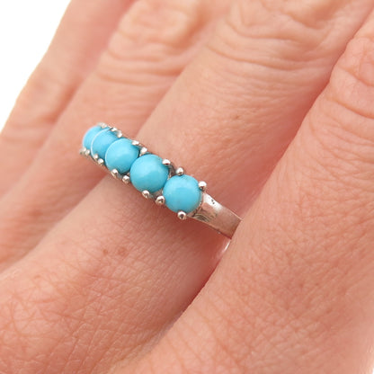 Chuck Clemency 925 Sterling Silver Real Sleeping Beauty Turquoise Ring Size 8.25