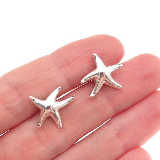 Tiffany & Co. Elsa Peretti 925 Sterling Silver Vintage Starfish Stud Earrings