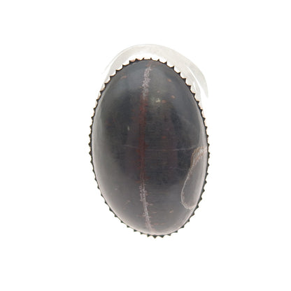 Old Pawn 925 Sterling Silver Vintage Southwestern Black Tiger Eye Ring Size 11.5