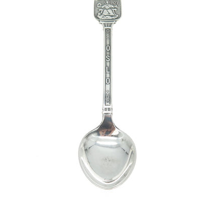 DAVID ANDERSEN 830S Silver Antique Norway Oslo States & Cities Coffee Spoon