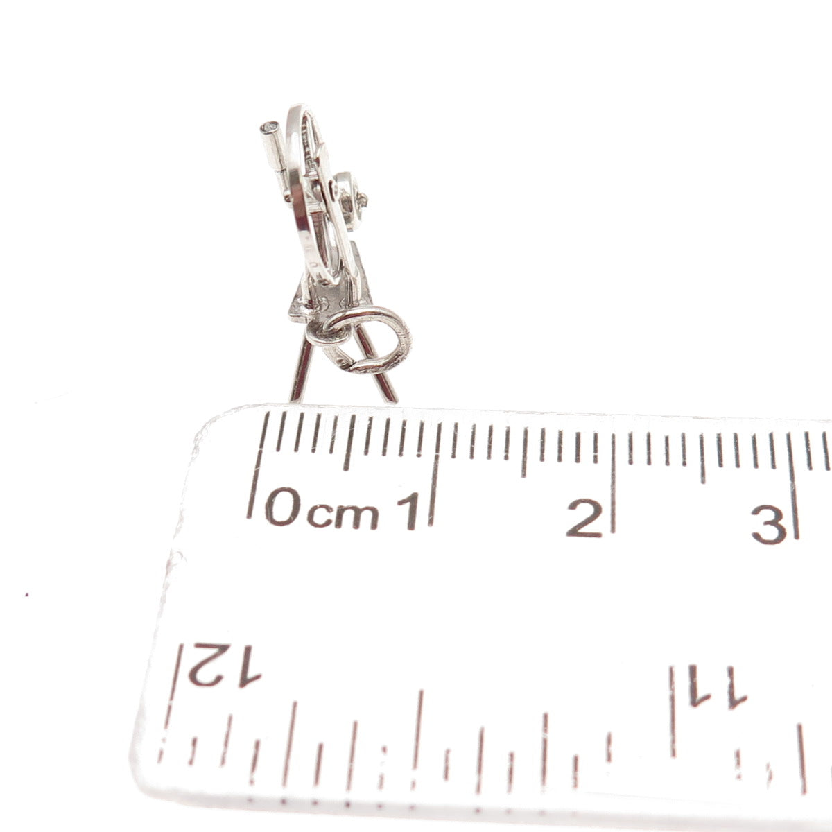 925 Sterling Silver Antique Art Deco Spinning Wheel Movable 3D Mini Pendant