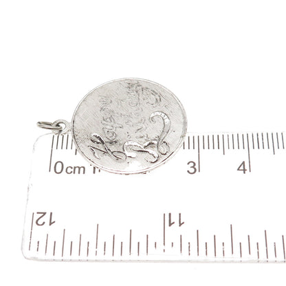 Griffith & Sons Co. Sterling Silver Vintage Mom Dad Happy Birthday Charm Pendant