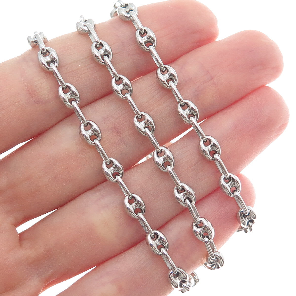 925 Sterling Silver Anchor Mariner Chain Necklace 18"