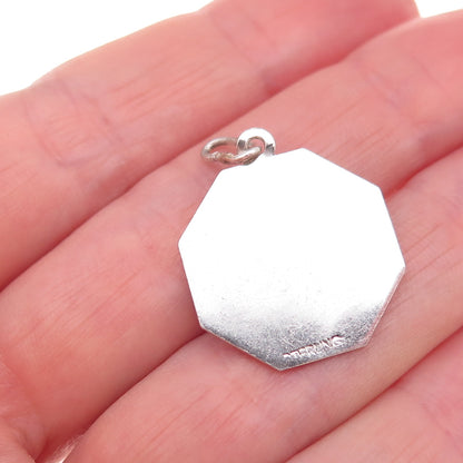 925 Sterling Silver Vintage Rhinestone Lucky Dice Las Vegas Charm Pendant