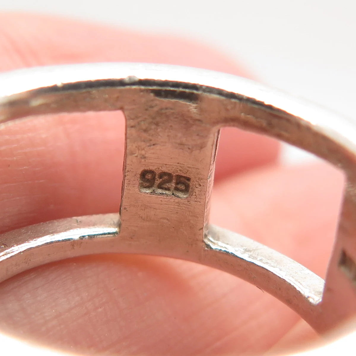 925 Sterling Silver Vintage SMW Open Band Ring Size 6.25