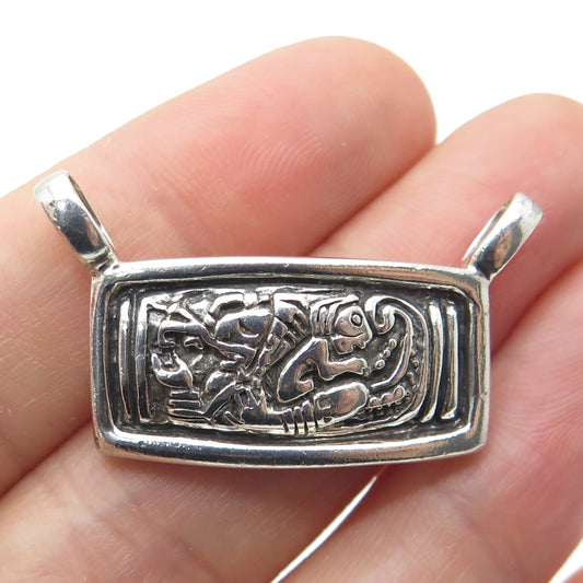 CASA DE ORO 925 Sterling Silver Vintage Tribal Monkey Centerpiece Pendant