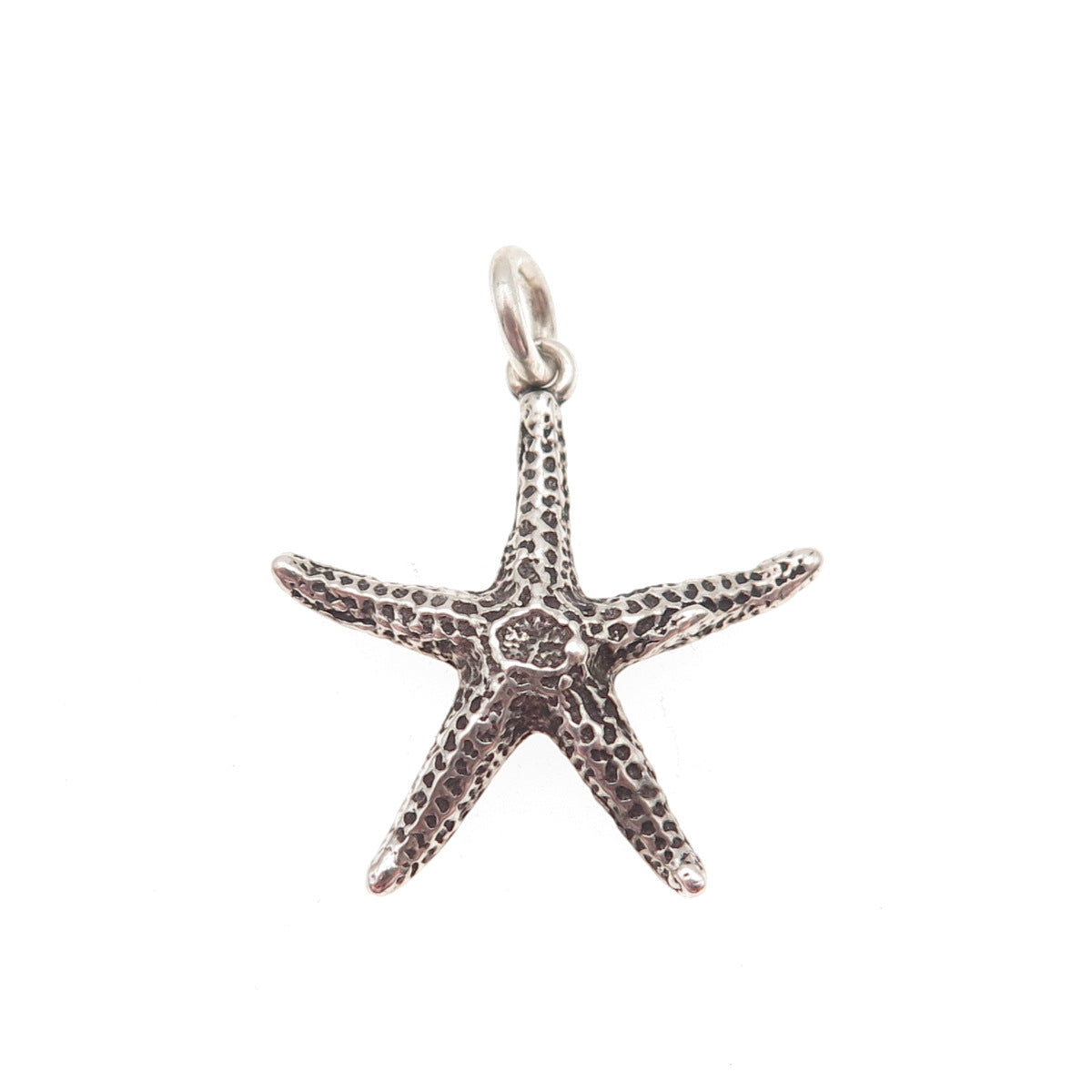 SUNWEST 925 Sterling Silver Vintage Starfish Oxidized Charm Pendant