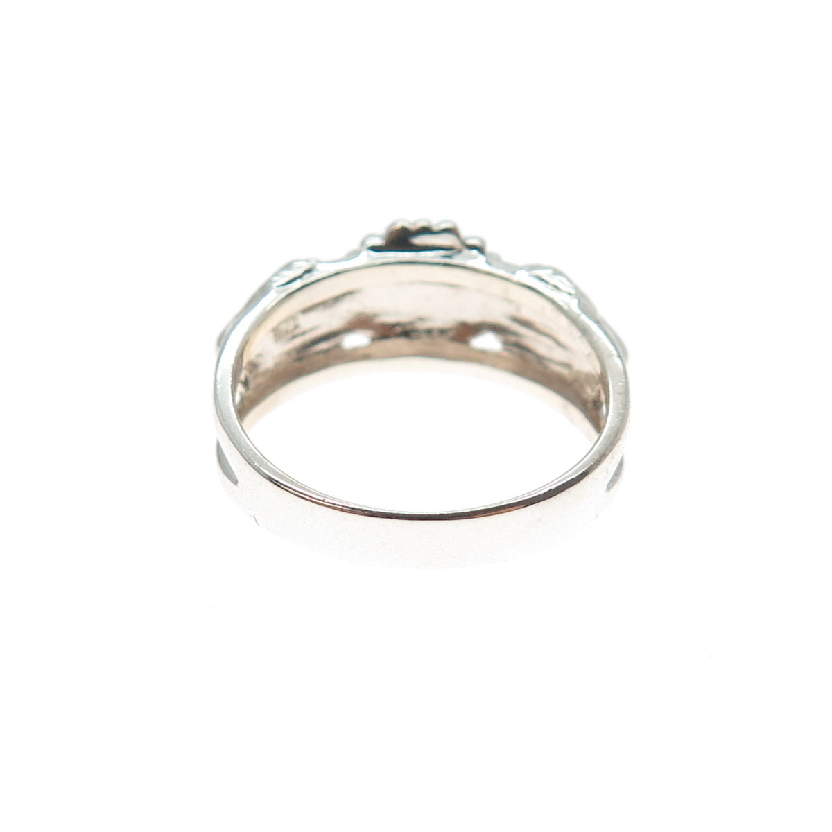 925 Sterling Silver Vintage Seashell Ring Size 7.25