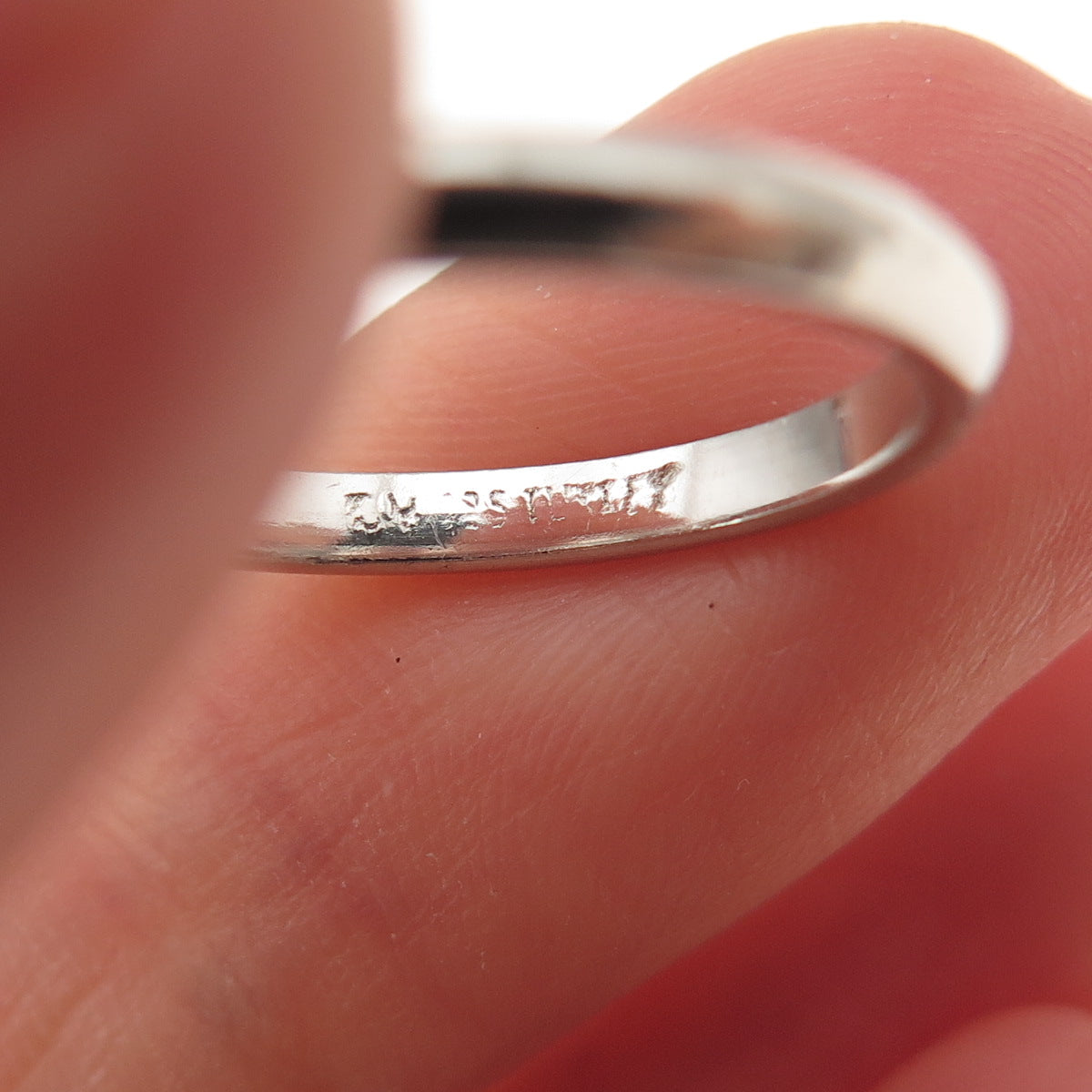 925 Sterling Silver Vintage Classic Wedding Band Ring Size 6
