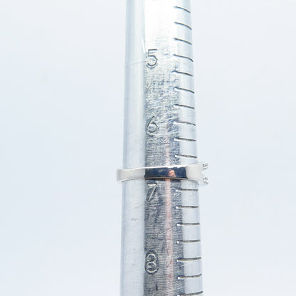 925 Sterling Silver Pave C Z Ring Size 6.75