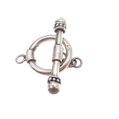 925 Sterling Silver Vintage Real Moonstone Bracelet / Necklace Toggle Lock Clasp