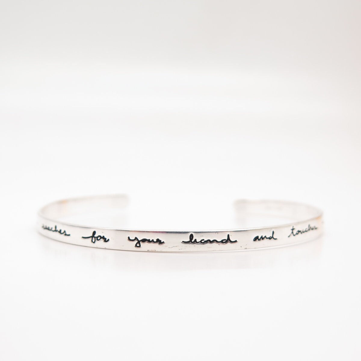 925 Sterling Silver Vintage LATH Friends Cuff Bracelet 7.5"