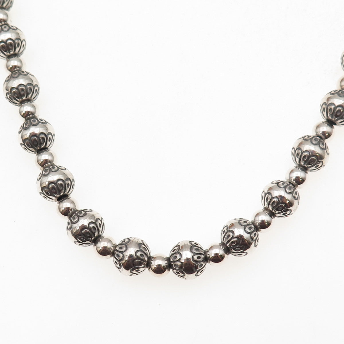 Carolyn Pollack AW Old Pawn 925 Sterling Vintage Navajo Pearls Necklace 18-20"