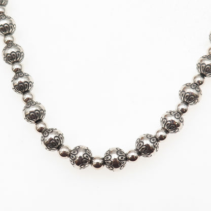Carolyn Pollack AW Old Pawn 925 Sterling Vintage Navajo Pearls Necklace 18-20"