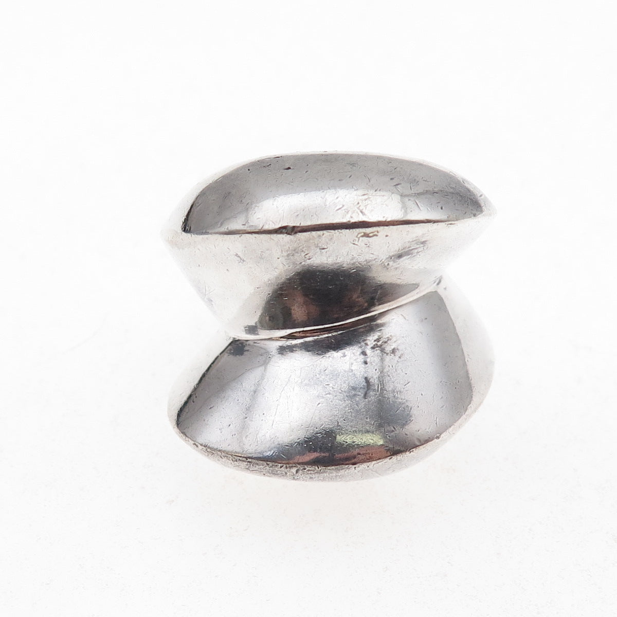 Bayanihan 925 Sterling Silver Vintage Modernist Oxidized Statement Ring Size 9