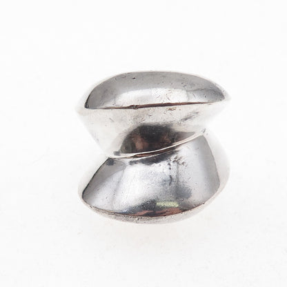 Bayanihan 925 Sterling Silver Vintage Modernist Oxidized Statement Ring Size 9