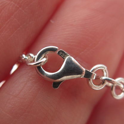 Han 925 Sterling Silver Rolo Chain Necklace 18"