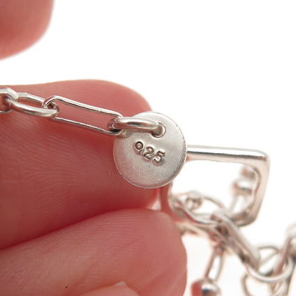 Emily Ray 925 Sterling Silver Vintage Rolo & Bar Chain Necklace 16"