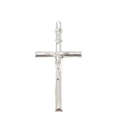 925 Sterling Silver Vintage Crucifix Cross Religious Charm Pendant