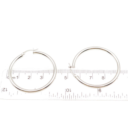 925 Sterling Silver Tube Hoop Earrings