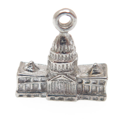 925 Sterling Silver Vintage US Capitol Washington DC Charm Pendant