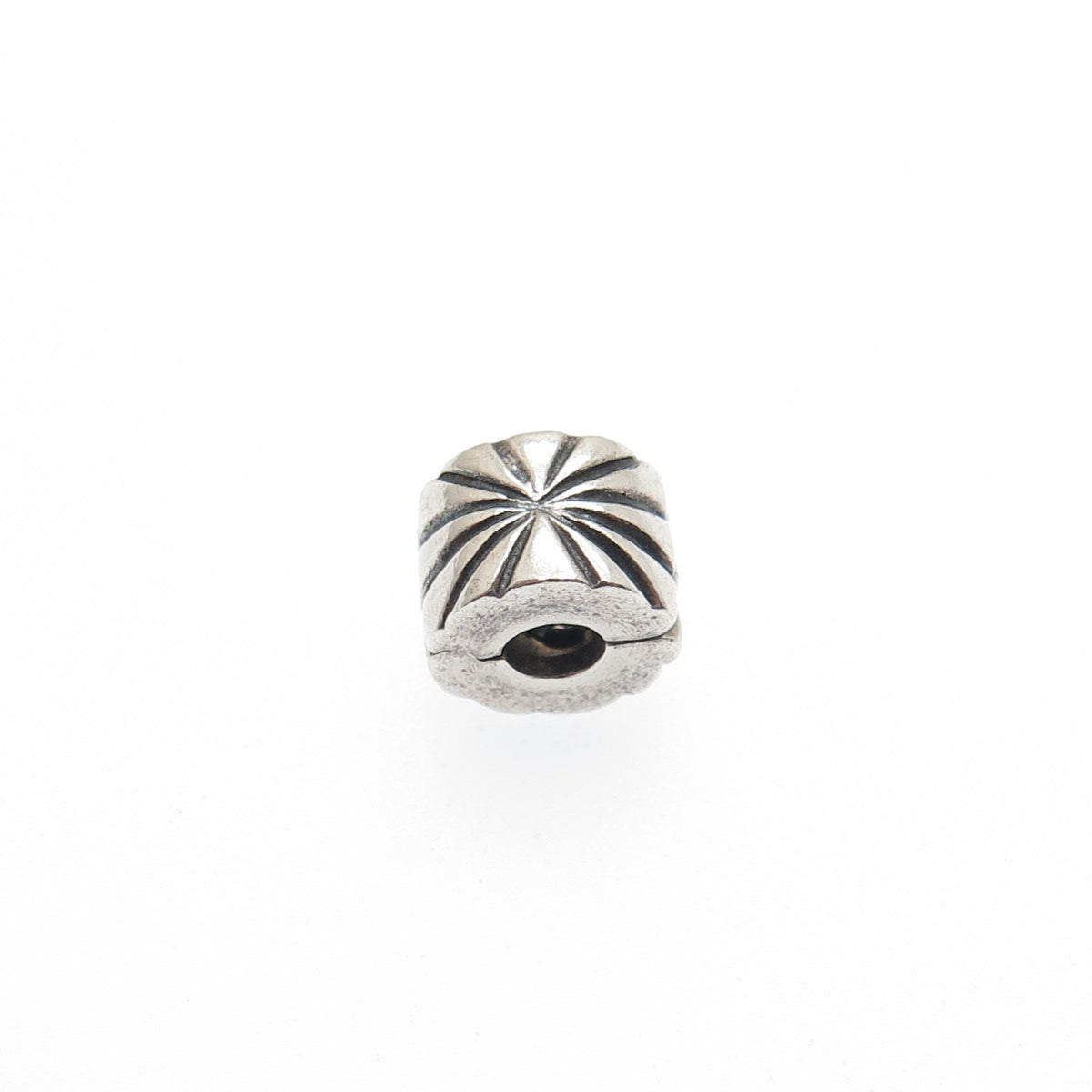 PANDORA 925 Sterling Silver Sunburst Oxidized Clip Charm
