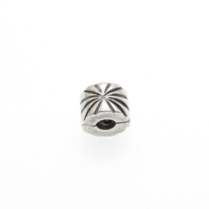PANDORA 925 Sterling Silver Sunburst Oxidized Clip Charm