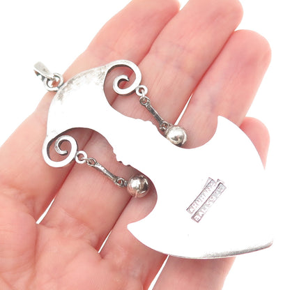 Ardhana Bali 925 Sterling Silver Vintage Tribal Animal Oxidized Large Pendant