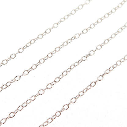 925 Sterling Silver Cable Chain Necklace 18"