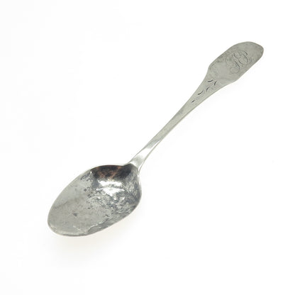 WILLIAM REEVE 925 Sterling Silver Antique Victorian Engraved Tea Spoon