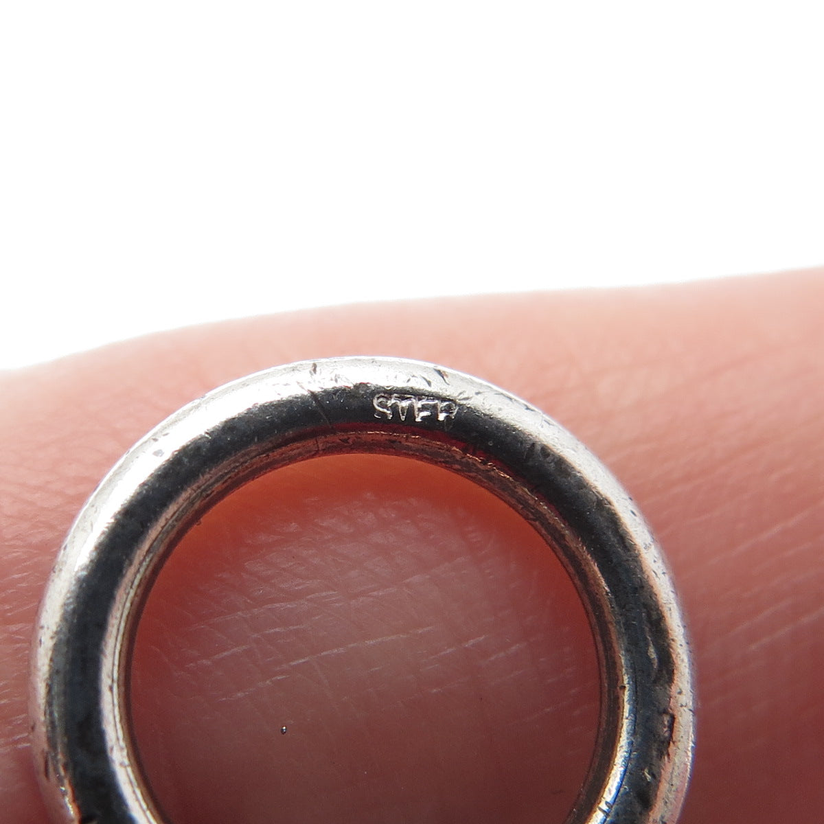 925 Sterling Silver Vintage Modernist Oxidized Large Pendant