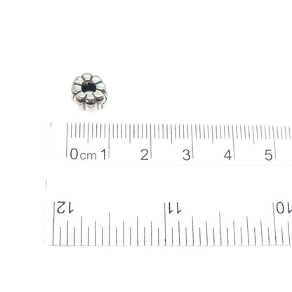 PANDORA 925 Sterling Silver Ribbed Clip Lock Charm