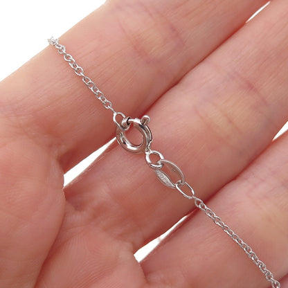 Sun 925 Sterling Silver 14K Gold Real Diamond Infinity Cable Chain Necklace 18"