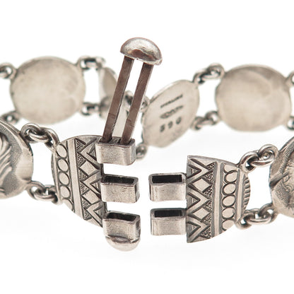 Theodore B. Starr 925 Sterling Antique Victorian Etruscan Revival Bracelet 7.75"