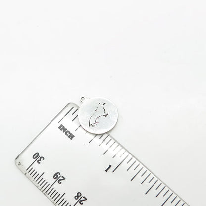 925 Sterling Silver USA Two In Town Weasel Charm Pendant