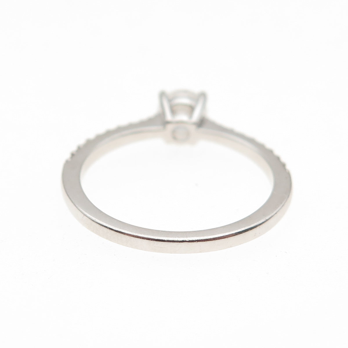 925 Sterling Silver Round-Cut C Z Engagement Ring Size 6.25
