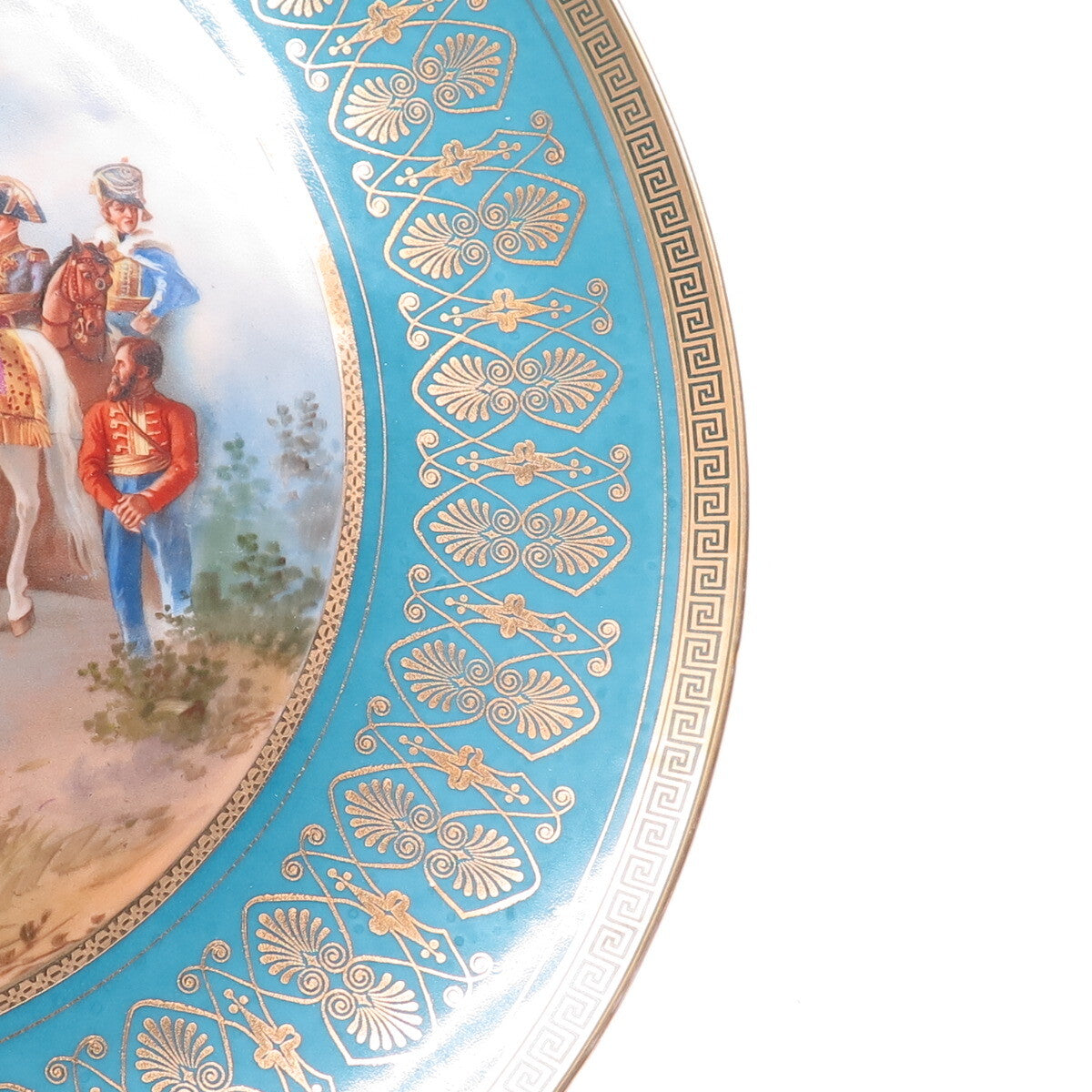 NAPOLEON Antique 1900's France Porcelain Battle of Austerlitz Cabinet Plate #27