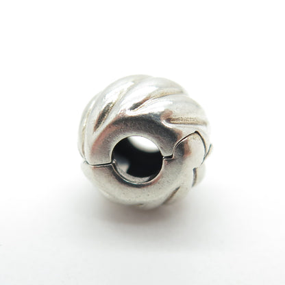 PANDORA 925 Sterling Silver Polished Feathered Clip Charm