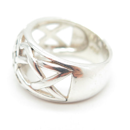 925 Sterling Silver Vintage Celtic Knot Ring Size 6